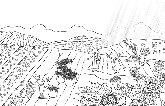 The Busy Farmers Coloring PDF preview image